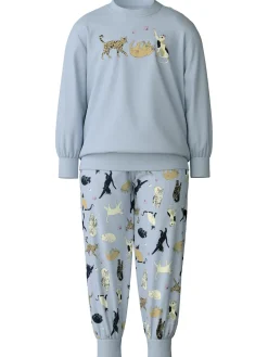 Bündchen-Pyjama aus reiner Bio-Baumwolle
