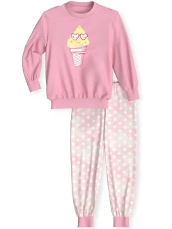 Bündchen-Pyjama aus reiner Bio-Baumwolle