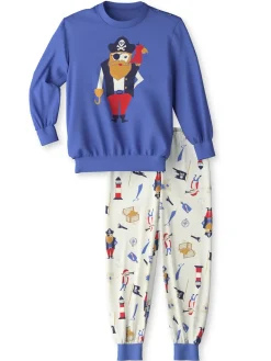 Bündchen-Pyjama aus reiner Bio-Baumwolle
