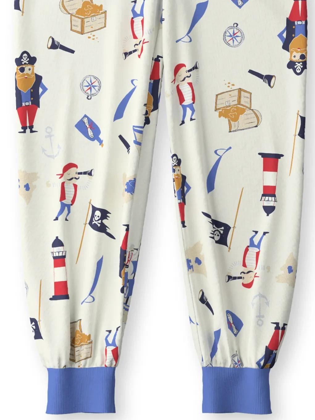 Bündchen-Pyjama aus reiner Bio-Baumwolle