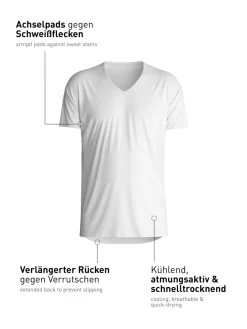 Business-Unterhemd mit Achselpads