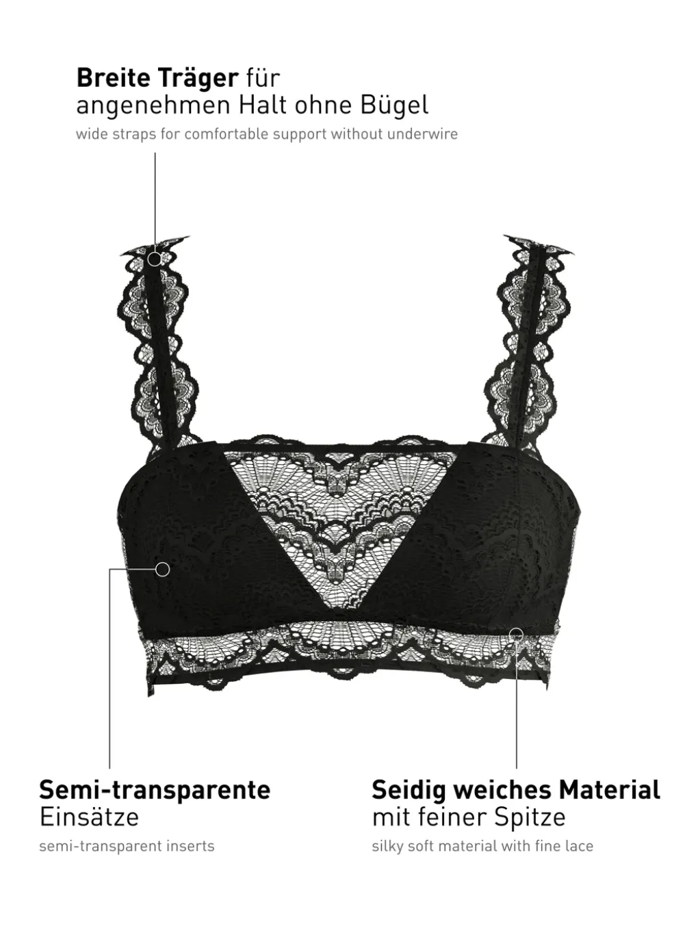 Bustier mit Spitze