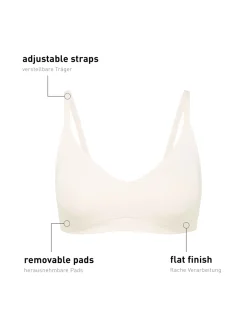Bustier mit verstellbaren Trägern & herausnehmbaren Pads