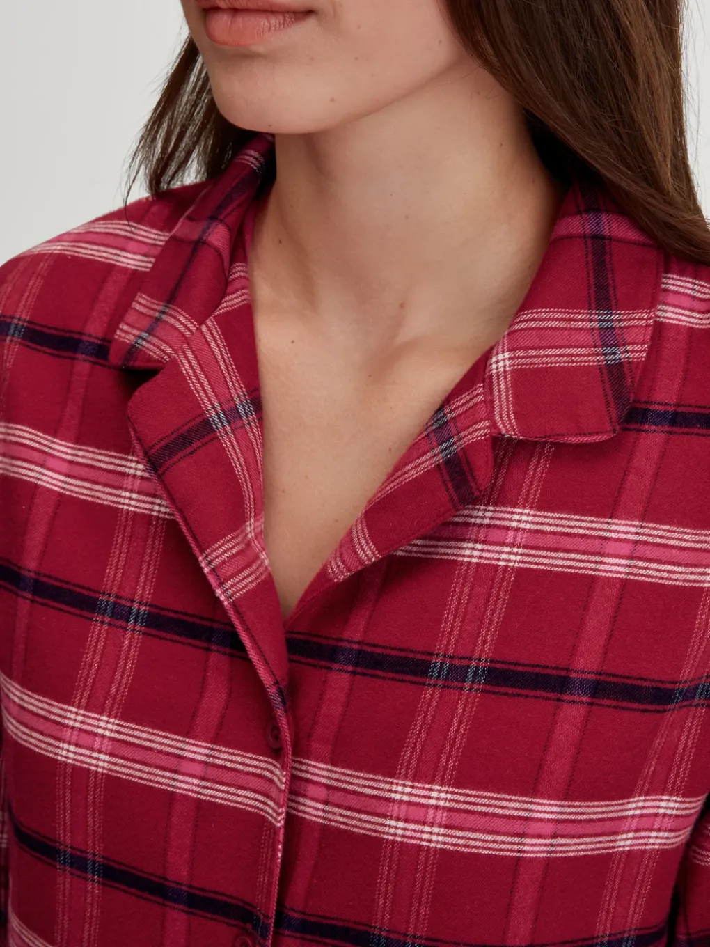 Flanell-Nachthemd, Länge 95 cm