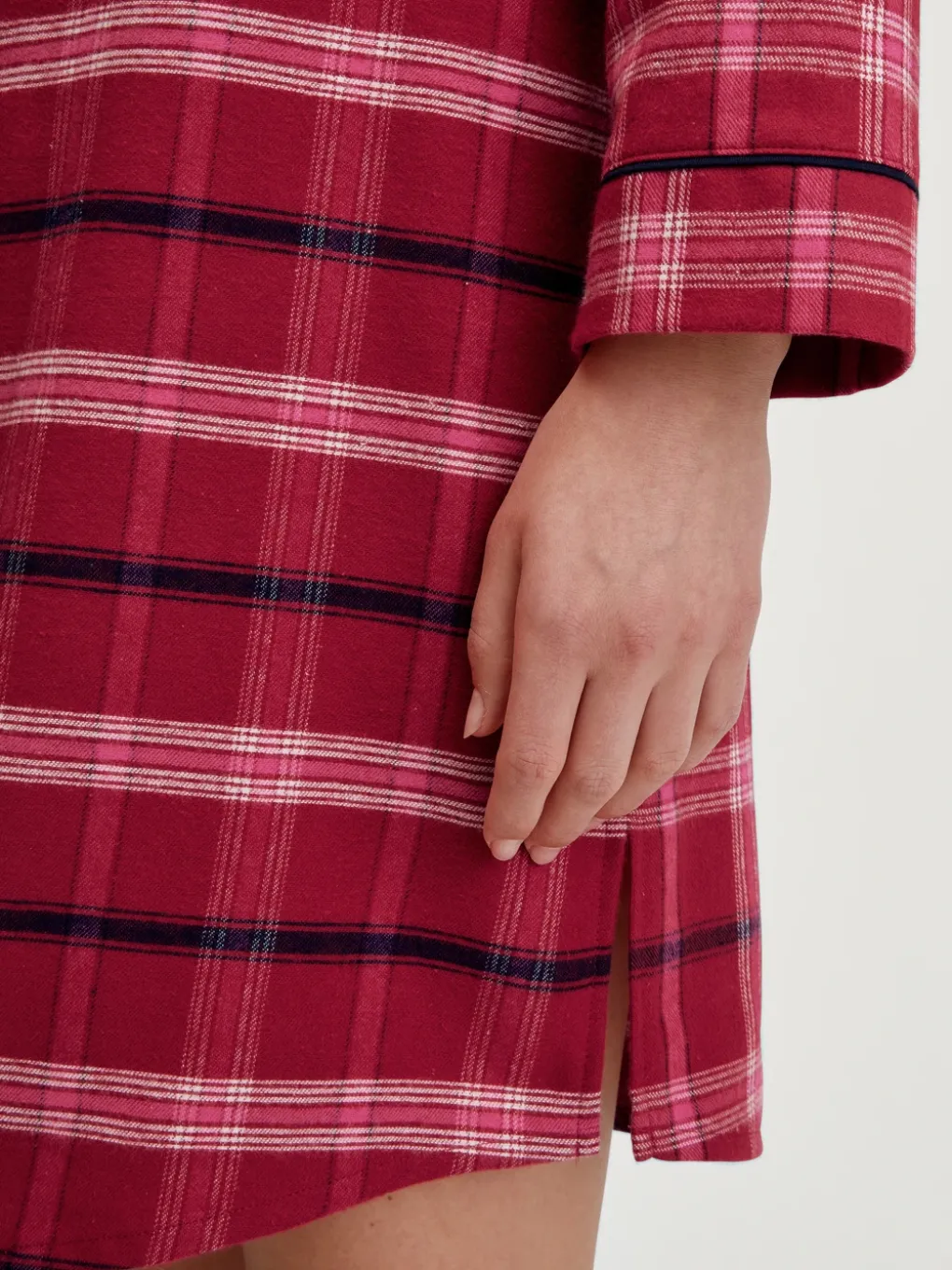Flanell-Nachthemd, Länge 95 cm