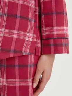 Flanell-Pyjama mit Knöpfen