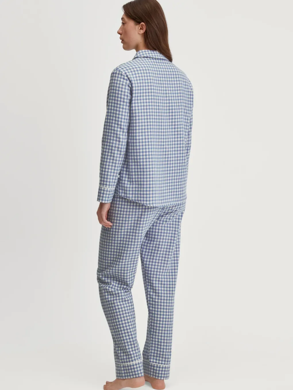 Flanell-Pyjama mit Knöpfen