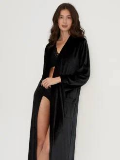 Kimono aus Velours, Länge 125 cm