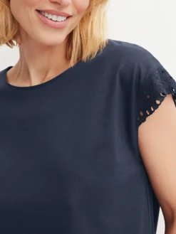 Kurzarm-Shirt mit Flügelärmeln