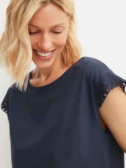 Kurzarm-Shirt mit Flügelärmeln
