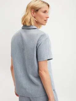 Kurzarm-Shirt mit Knöpfen