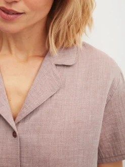 Kurzarm-Shirt mit Knöpfen