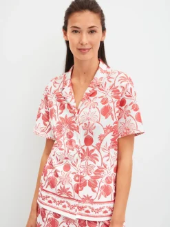 Kurzarm-Shirt mit Knöpfen