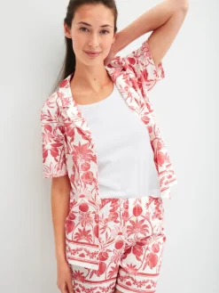 Kurzarm-Shirt mit Knöpfen