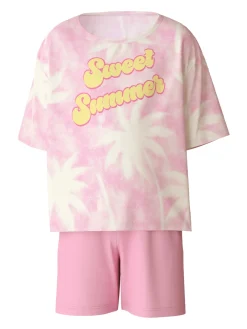 Kurz-Pyjama aus reiner Bio-Baumwolle
