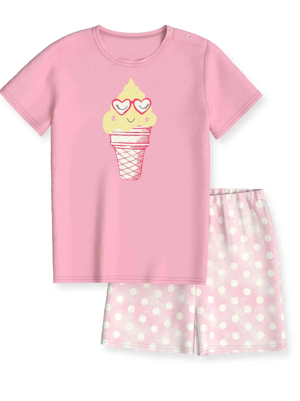 Kurz-Pyjama aus reiner Bio-Baumwolle