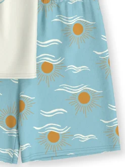 Kurz-Pyjama aus reiner Bio-Baumwolle