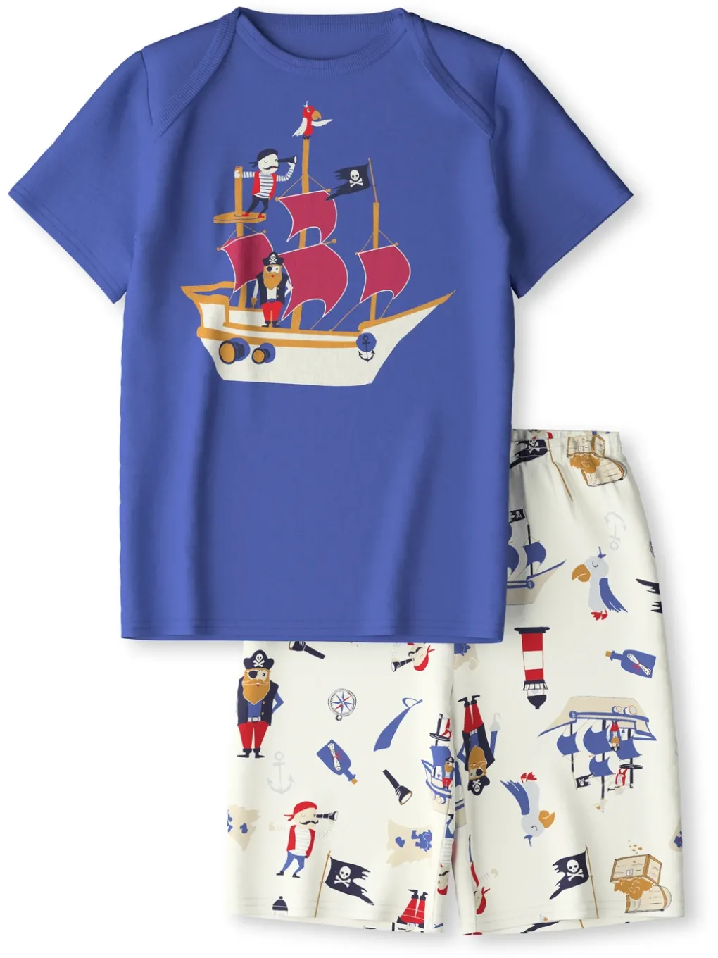 Kurz-Pyjama aus reiner Bio-Baumwolle