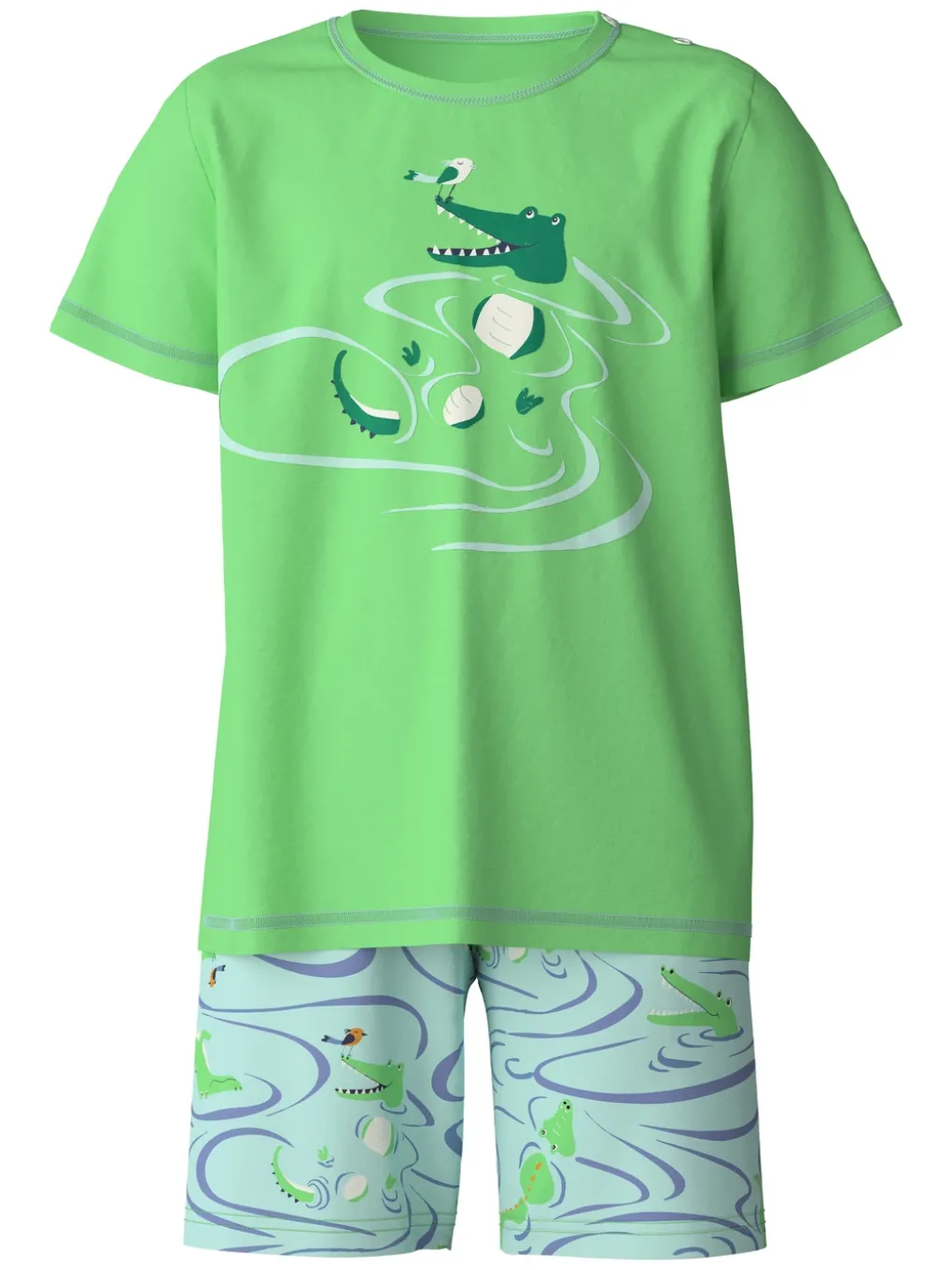 Kurz-Pyjama aus reiner Bio-Baumwolle