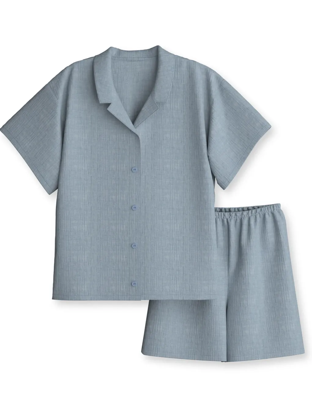 Kurz-Pyjama mit Knöpfen
