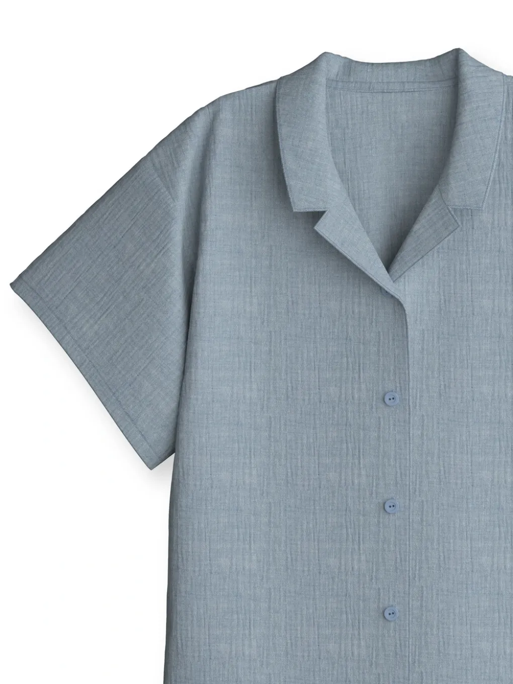 Kurz-Pyjama mit Knöpfen