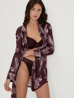 Langarm-Nachthemd aus TENCEL™ Modal und Seide