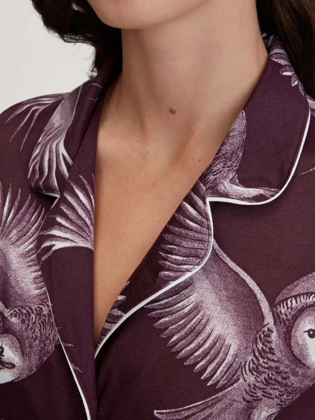 Langarm-Nachthemd aus TENCEL™ Modal und Seide