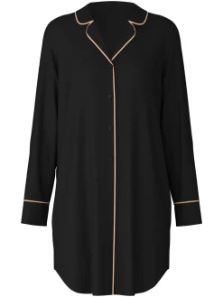 Langarm-Nachthemd aus TENCEL™ Modal und Seide