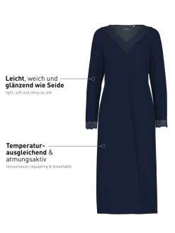 Langarm-Nachthemd, Länge 120cm