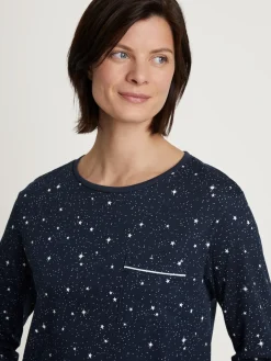 Langarm-Nachthemd, Länge 95 cm