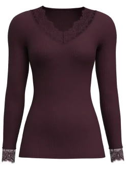 Langarm-Shirt aus Wolle-Seide