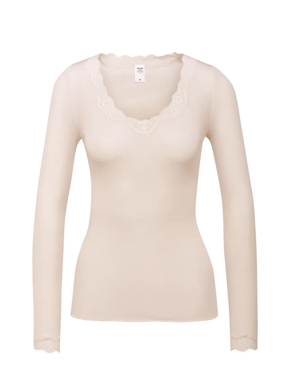 Langarm-Shirt aus Wolle & Seide
