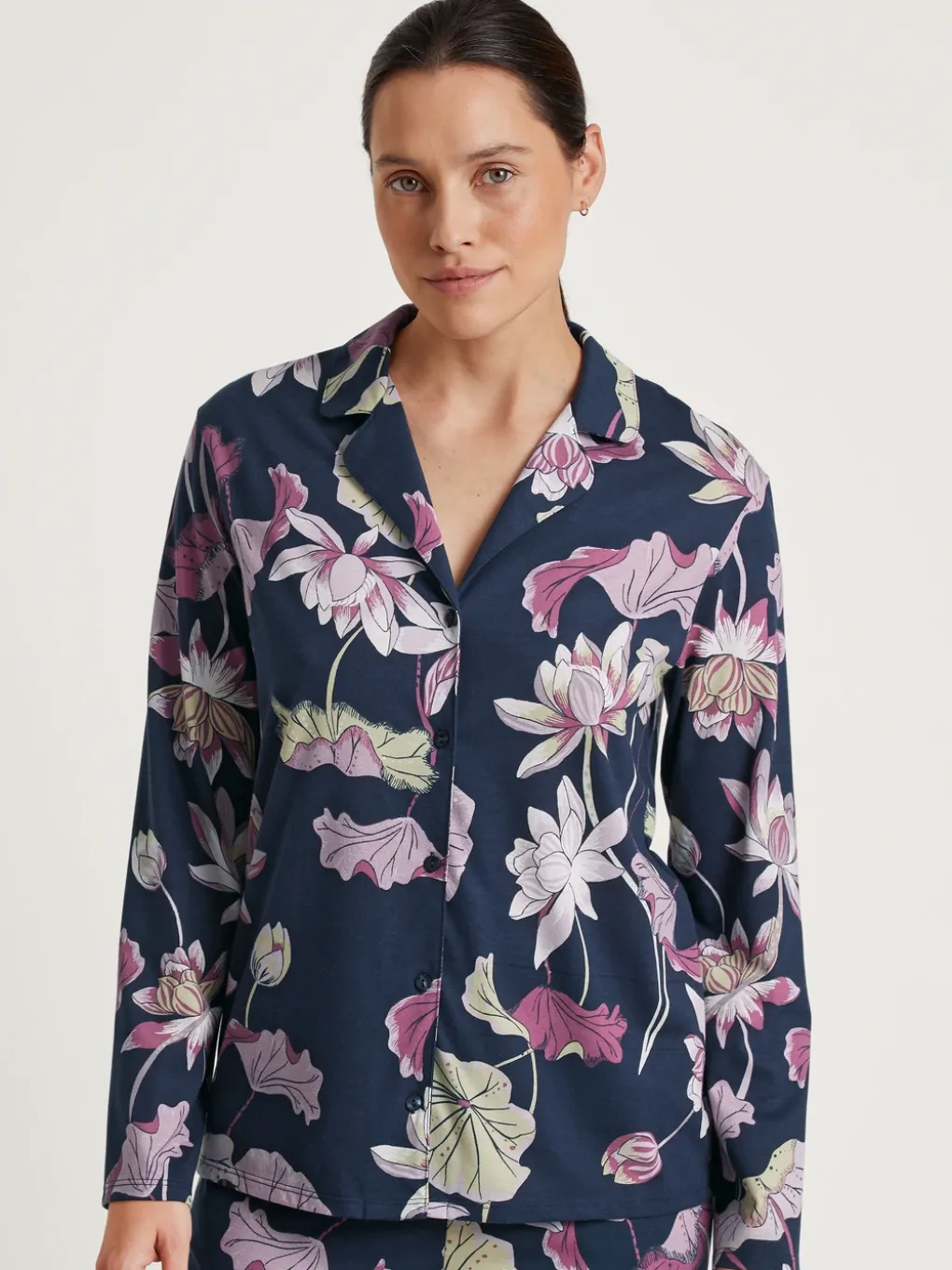 Langarm-Shirt, durchgeknöpft