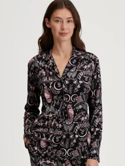 Langarm-Shirt mit Knöpfen aus TENCEL™ Modal und Seide