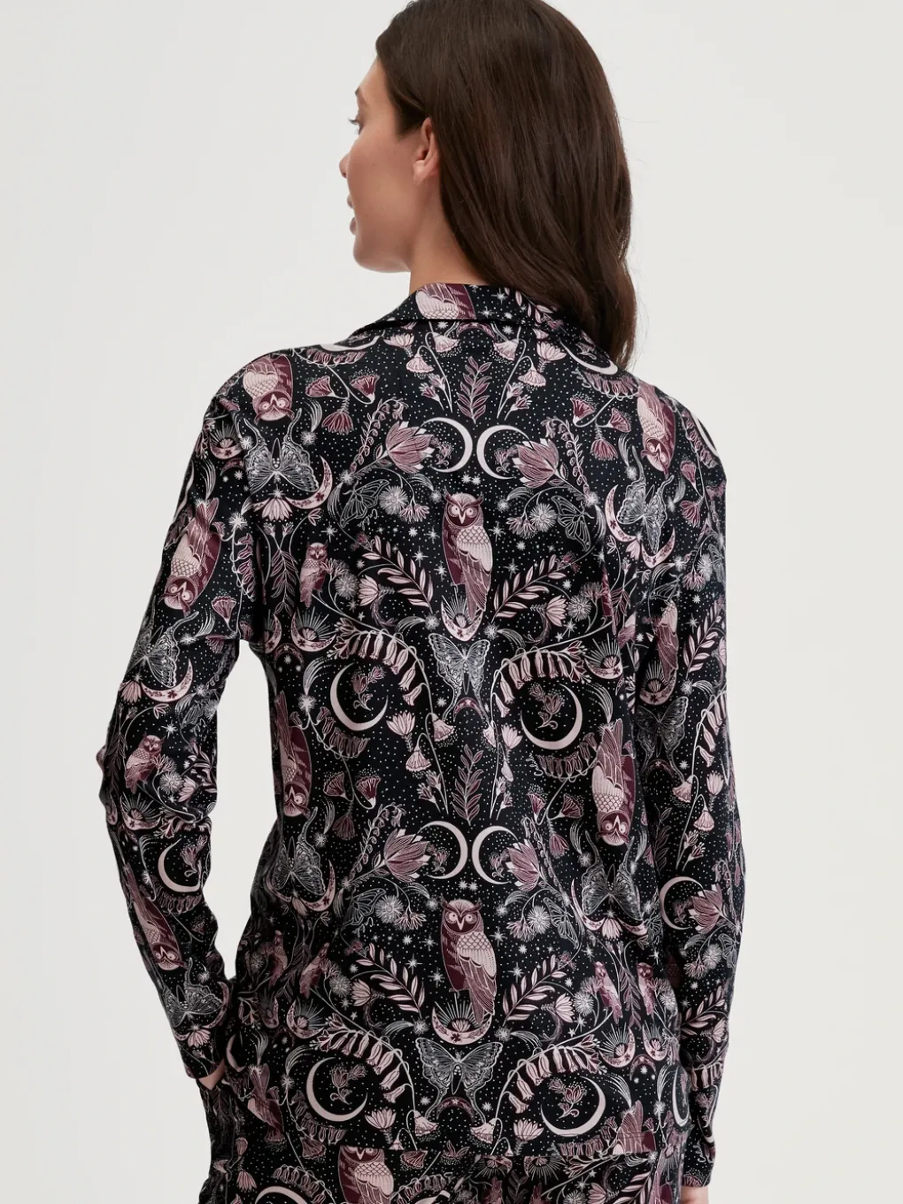 Langarm-Shirt mit Knöpfen aus TENCEL™ Modal und Seide