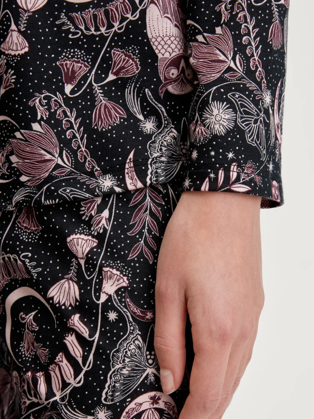 Langarm-Shirt mit Knöpfen aus TENCEL™ Modal und Seide