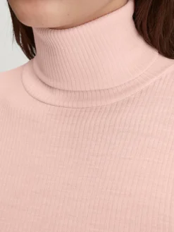 Langarm-Shirt mit Rollkragen aus Wolle-Seide