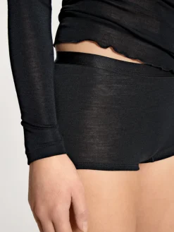 Langarm-Shirt mit Rollkragen aus Wolle-Seide