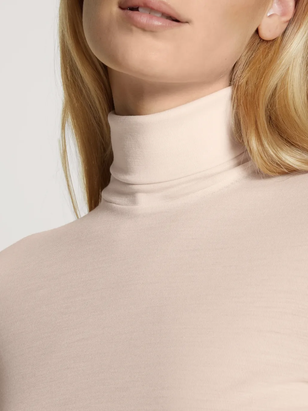 Langarm-Shirt mit Rollkragen aus Wolle-Seide
