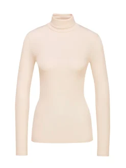 Langarm-Shirt mit Rollkragen aus Wolle-Seide