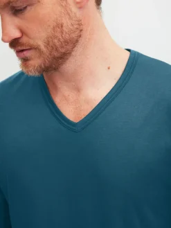 Langarm-Shirt mit V-Ausschnitt