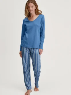 Langarm-Shirt, V-Neck