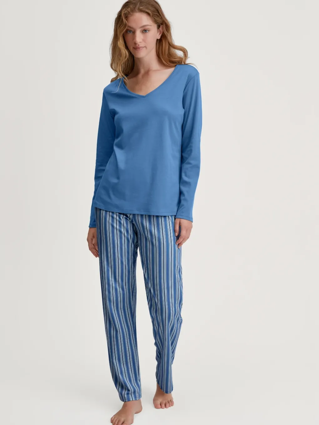 Langarm-Shirt, V-Neck