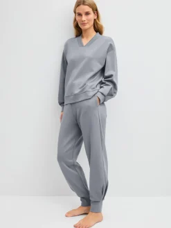 Loungehose mit Bündchen