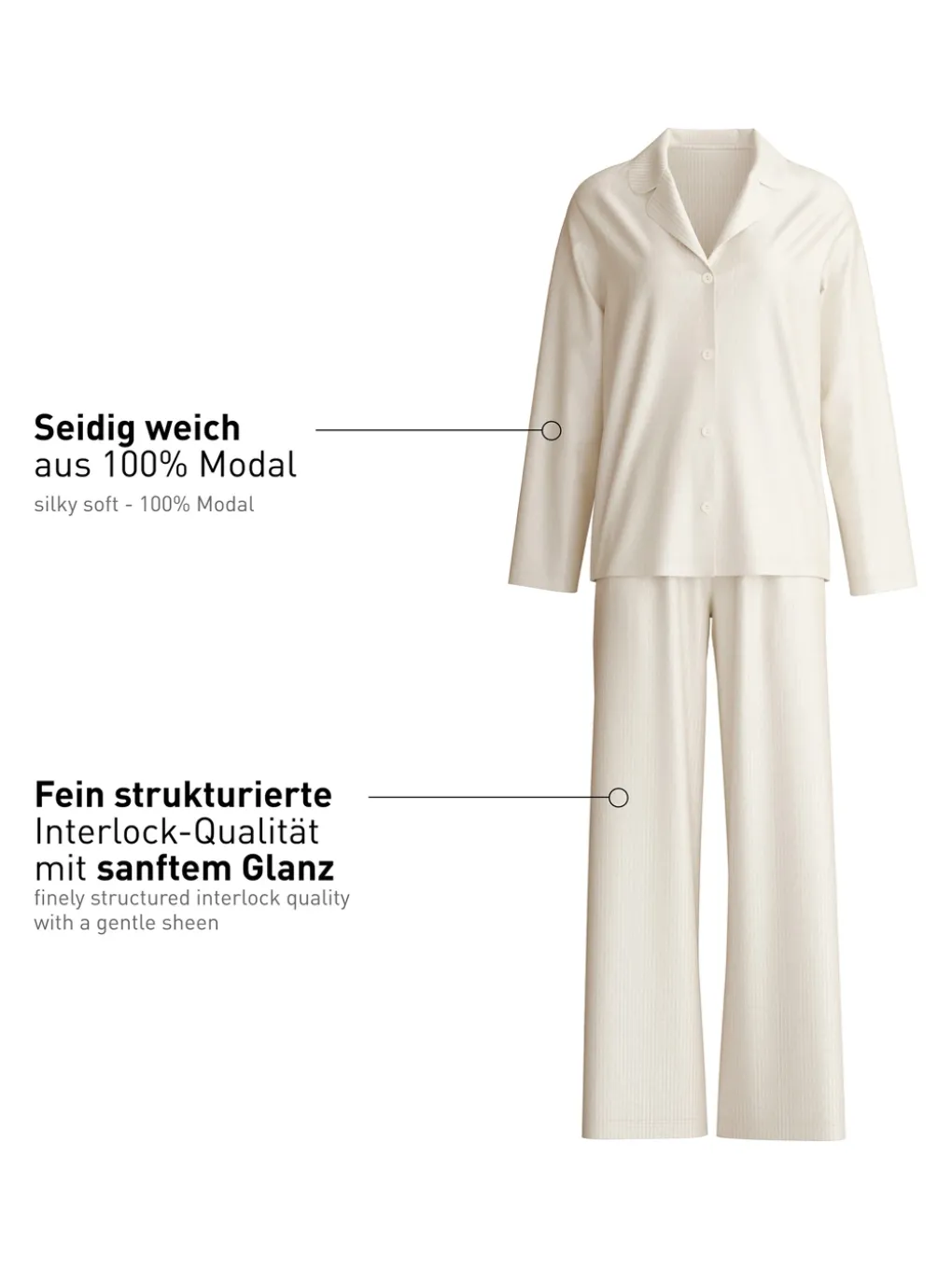 Pyjama aus TENCEL™ mit Knöpfen