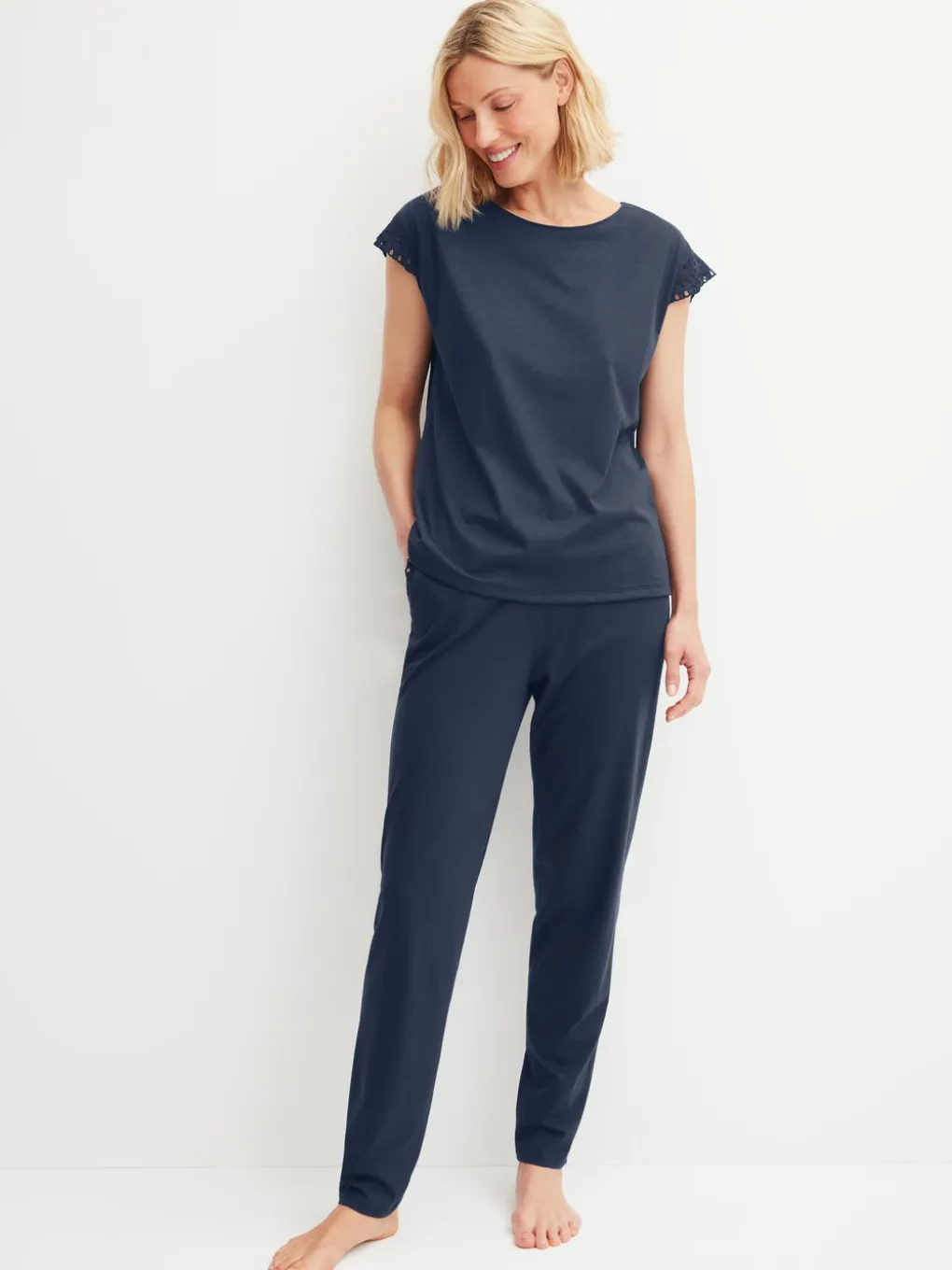 Pyjamahose mit Bündchen