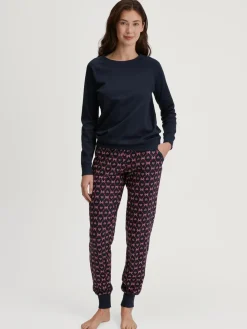 Pyjamahose mit Bündchen und Seitentaschen