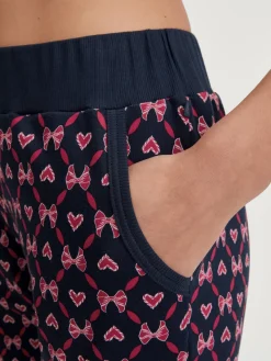 Pyjamahose mit Bündchen und Seitentaschen