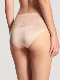 Slip mit Spitzenbund, high waist