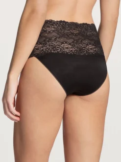 Slip mit Spitzenbund, high waist
